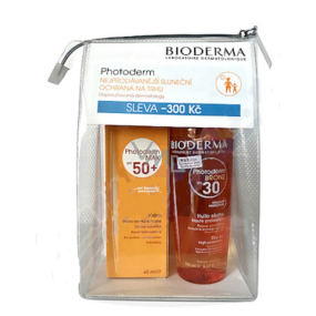 Bioderma Photoderm SPF30 Bronz suchý olej pro prodloužení opálení 200 ml + Max Photoderm Max SPF50+ krém 40 ml + etue, kosmetická sada