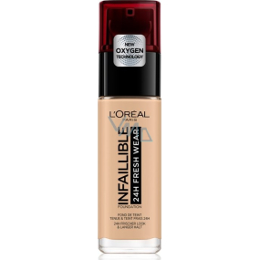 Loreal Paris Infallible 24H Fresh Wear Foundation make-up kryje nedokonalosti, nestírá se, nevysušuje pleť 125 Natural Rose 30 ml