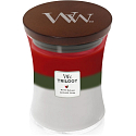 WoodWick Trilogy Winter Garland - Zimní girlanda vonná svíčka s dřevěným knotem a víčkem sklo střední 275 g