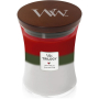 WoodWick Trilogy Winter Garland - Zimní girlanda vonná svíčka s dřevěným knotem a víčkem sklo střední 275 g