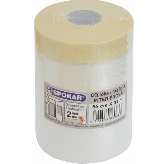Spokar CQ fólie s papírovou páskou, 55 cm × 33 m