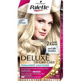 Schwarzkopf Palette Deluxe barva na vlasy 218 Stříbřitě plavá 115 ml