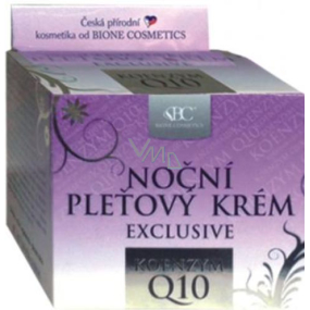 Bione Cosmetics Exclusive & Q10 noční pleťový krém pro všechny typy pleti 51 ml