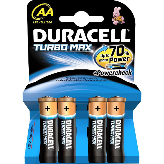 Duracell Turbo Max baterie AA LR6/MX1500 4 kusy