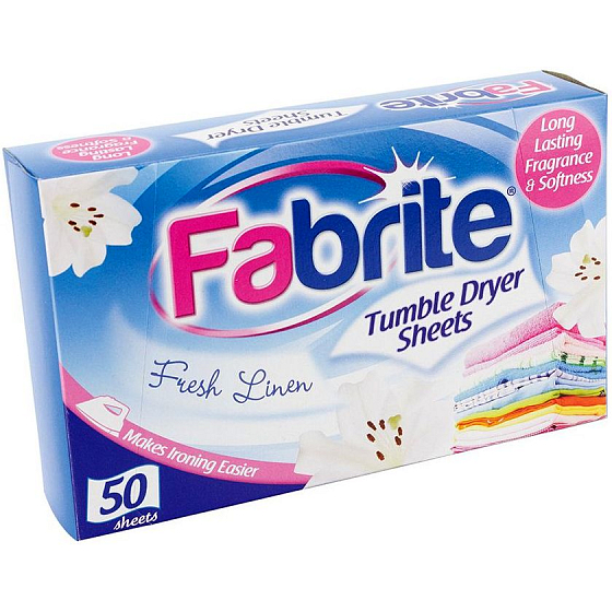 Fabrite Fresh Linen vůně do sušičky ubrousky 50 kusů