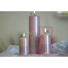 Lima Stuha svíčka světle růžová válec 60 x 120 mm 1 kus