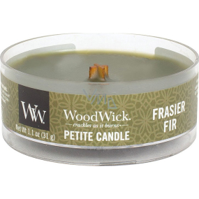 WoodWick Frasier Fir - Fraserova jedle vonná svíčka s dřevěným knotem petite 31 g