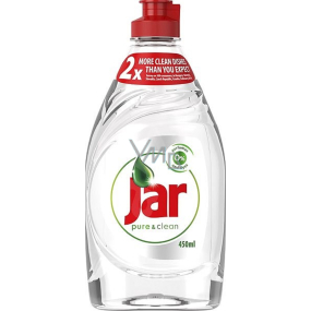 Jar Pure & Clean prostředek na ruční mytí nádobí, neobsahuje žádné parfémy ani barviva 450 ml