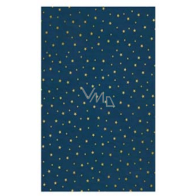 Ditipo Dárkový balicí papír 70 x 200 cm Luxusní tmavě modrý hvězdičky