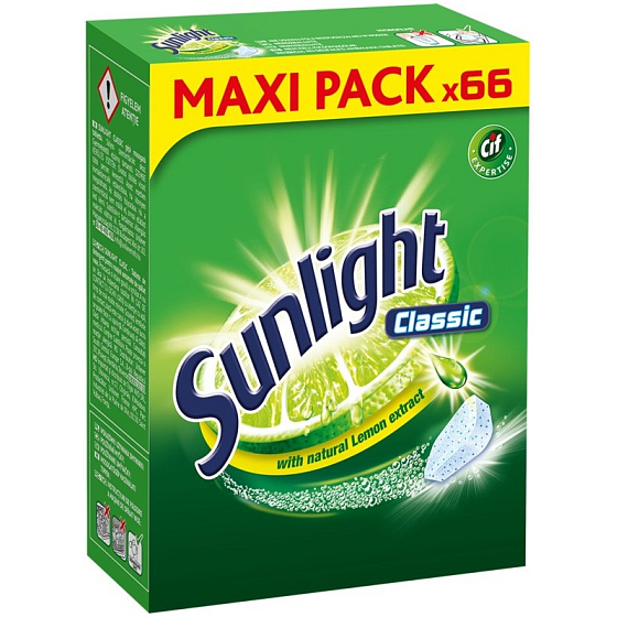 Sunlight Classic Regular tablety do myčky nádobí 66 kusů