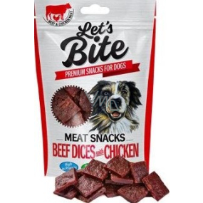 Brit Lets Bite Meat Snacks hovězí kostičky s kuřecím masem 80 g