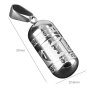 Pamětní, pietní urnový přívěsek, Om Man iMantra Buddhistický voděodolný, nerezová ocel 28 x 13 mm + řetízek