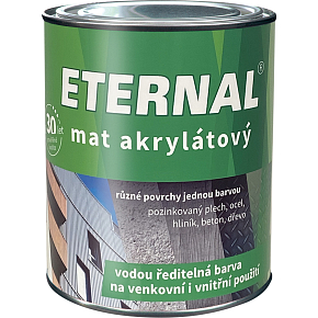 Eternal mat akrylátový univerzální barva na dřevo kov beton, 05 žlutá, 700 g