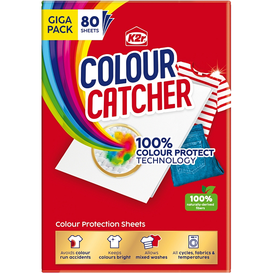 K2r Colour Catcher ubrousky do praní, 80 ks