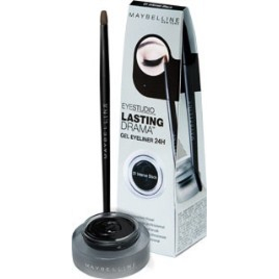 Maybelline Eye Studio Lasting Drama gelové oční linky 3 g + štěteček 1 kus