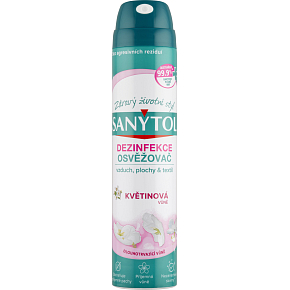 Sanytol dezinfekční osvěžovač vzduchu na povrchy a textil, květy, 300 ml