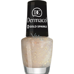Dermacol Nail Polish with Effect lak na nehty s efektem 02 Gold Sparkle 5 ml