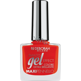Deborah Milano Gel Effect Nail Enamel gelový lak na nehty 09 Red Pusher 11 ml