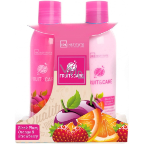 Idc Institute Fruit & Care Black Plum, Orange a Strawberry sprchový gel 180 ml + tělové mléko 180 ml, kosmetická sada
