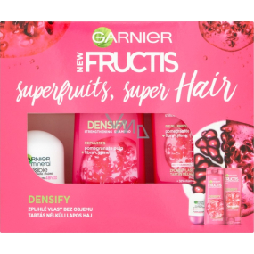 Garnier Fructis Densify posilující šampon na vlasy 250 ml + balzám 200 ml + Invisible Black White Colors deodorant roll-on pro ženy 50 ml, kosmetická sada