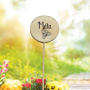 Bohemia Gifts Dřevěný zápich k bylinkám s potiskem - Máta průměr kolečka je 5 - 8 cm