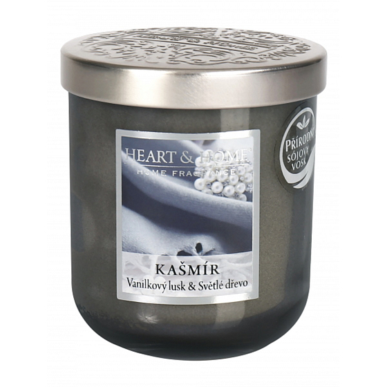 Heart & Home Kašmír Sojová vonná svíčka střední hoří až 30 hodin 110 g