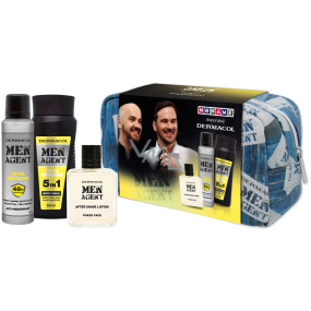 Dermacol Men Total Freedom sprchový gel pro muže 250 ml + deodorant antiperspirant sprej 150 ml + voda po holení 100 ml + etue, kosmetická sada