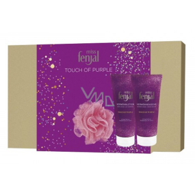 Fenjal Miss Touch of Purple sprchový gel pro ženy 200 ml + tělové mléko 200 ml + mycí houba, kosmetická sada