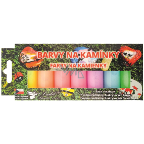 Kreativ Colour Barvy na kamínky akrylové svítící sada 7 vodou ředitekných barev x 15 g