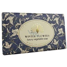 English Soap Vintage Winter Flowers přírodní parfémované toaletní mýdlo s bambuckým máslem 190 g