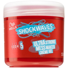 Wella Shockwaves Ultra Strong Mess Maker velmi silná fixace krémový gel na vlasy 150 ml