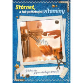 Ditipo Hrací přání Stárneš, a tak potřebuješ vitamíny Karel Hála Škoda lásky 224 x 157 mm