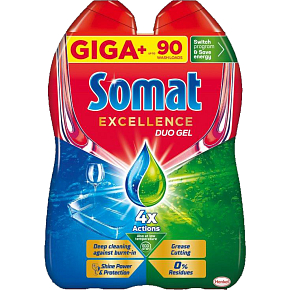 Somat Excellence Duo gel do myčky na mytí nádobí, 1620 ml, 90 dávek