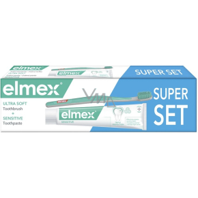Elmex Sensitive zubní pasta + zubní kartáček Ultra Soft, 75 ml