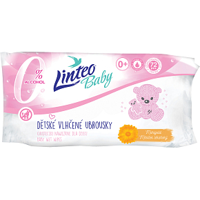 Linteo Baby vlhčené ubrousky s Měsíčkem lékařským, 72 ks