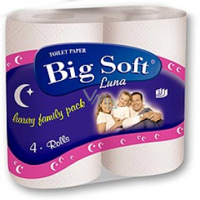 Big Soft Luna 4 toaletní papír 3 vrstvý 4 x 160 útržků