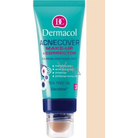 Dermacol Acnecover make-up & Corrector make-up a korektor 02 odstín 30 ml + 3 g