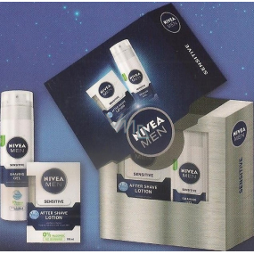 Nivea Men Lot Sensitive voda po holení 100 ml + gel na holení 200 ml, kosmetická sada