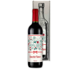 Bohemia Gifts Merlot Kouzelné vánoce červené dárkové víno 750 ml