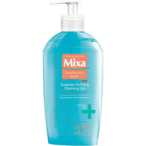 Mixa Anti-Imperfection čisticí pleťový gel bez obsahu mýdla 200 ml