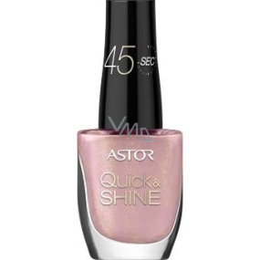 Astor Quick & Shine Nail Polish lak na nehty 619 Pink Cupcake 8 ml