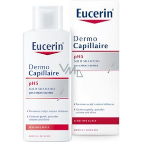 Eucerin DermoCapillaire pH5 šampon na vlasy pro citlivou pokožku 2 x 250 ml, duopack