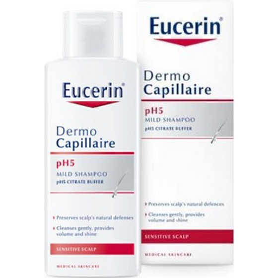 Eucerin DermoCapillaire pH5 šampon na vlasy pro citlivou pokožku 2 x 250 ml, duopack