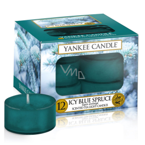Yankee Candle Icy Blue Spruce - Zledovatělý modrý smrk vonná čajová svíčka 12 x 9,8 g