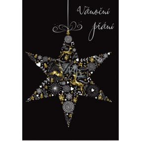 Albi Svítící přání do obálky Vánoční přání Hvězda 14,8 x 21 cm