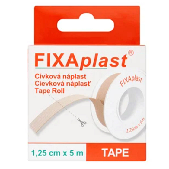 Fixaplast Cívková náplast k zajištění obvazového materiálu 1,25 cm x 5 m 1 kus