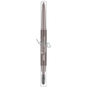 Essence Wow What a Brow voděodolná tužka na obočí s kartáčkem 01 Light Brown 0,2 g