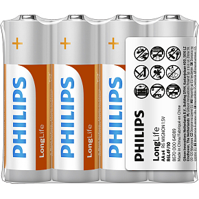 Philips Longlife baterie AA R6L4F/10 1,5 V 4 ks