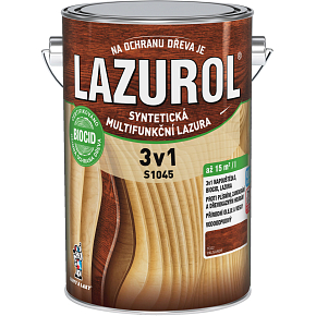 Lazurol 3v1 S1045 tenkovrstvá lazura na dřevo T022 palisandr 4 l