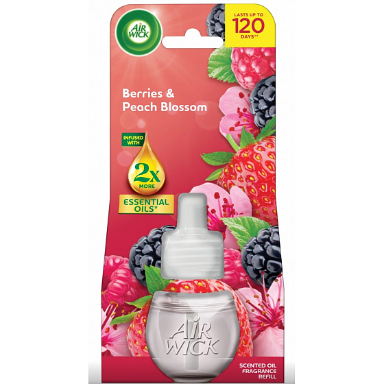 Air Wick elektrický osvěžovač náplň Lesní plody & Broskvový květ, 19 ml